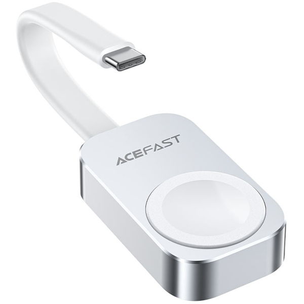 Acefast - SmartWatch Wireless Charger (E21) - for iWatch, 5W, with Type-C Cable, Broad Compatibility, Portable - Silver