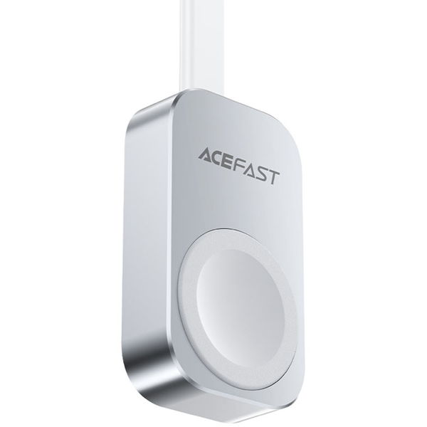 Acefast - SmartWatch Wireless Charger (E21) - for iWatch, 5W, with Type-C Cable, Broad Compatibility, Portable - Silver
