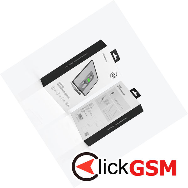 Nillkin - Wireless Charger (NKT01) - with Stand, Fast Charging Qi 15W, Aluminum Alloy - Silver