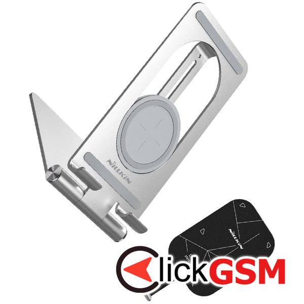 Nillkin - Wireless Charger + Receiver Magic Tags Plus Set - Fast Charging Qi 15W, Type-C Long Version - Silver