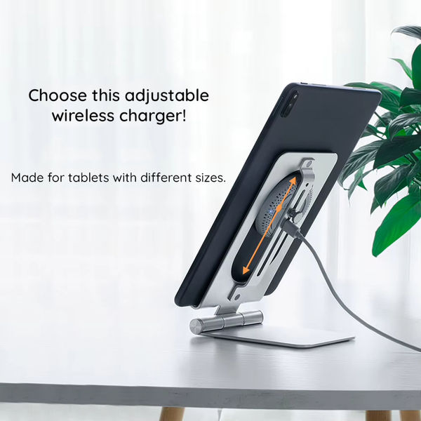 Nillkin - Wireless Charger + Receiver Magic Tags Plus Set - Fast Charging Qi 15W, Type-C Long Version - Silver