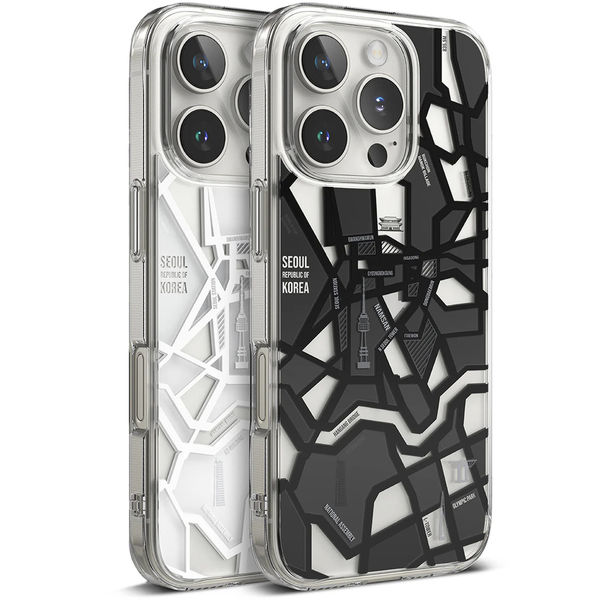 Ringke - Fusion Design - iPhone 16 - Seoul Map Black