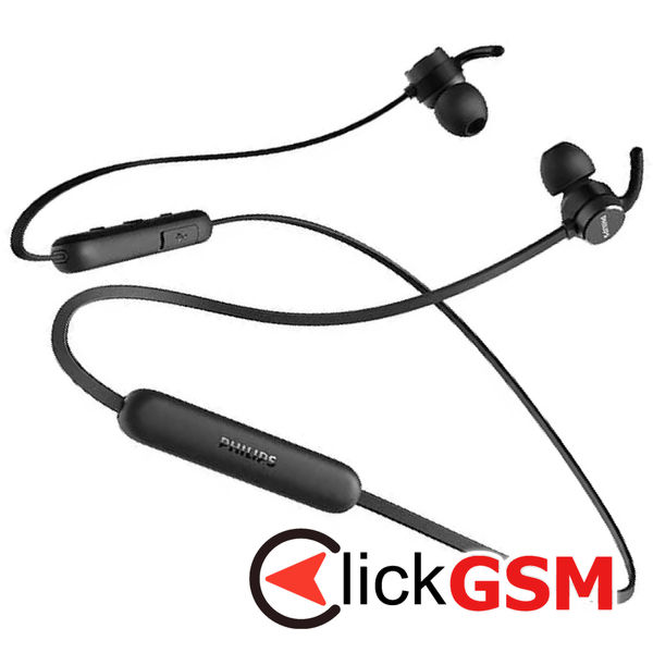 Philips - Bluetooth Earphones (TAE1205BK/00) - for Sport, Bluetooth 5.1, Microphone, In-ear, IPX4 - Black