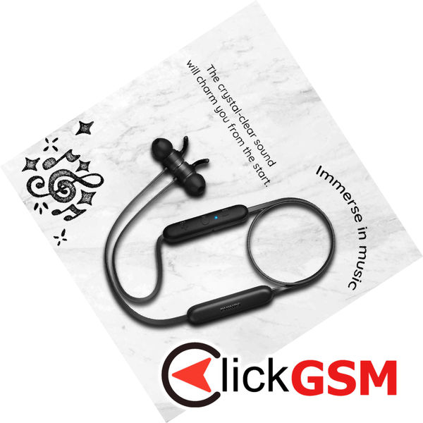 Philips - Bluetooth Earphones (TAE1205BK/00) - for Sport, Bluetooth 5.1, Microphone, In-ear, IPX4 - Black