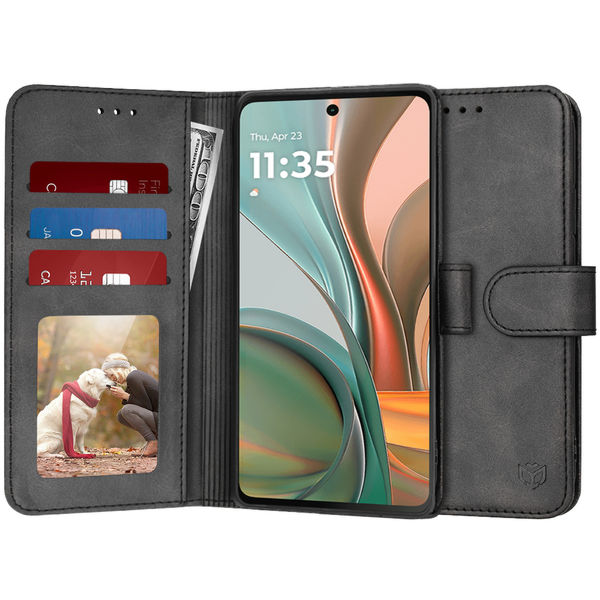 Techsuit - Diary Book - Motorola Moto G75 - Black