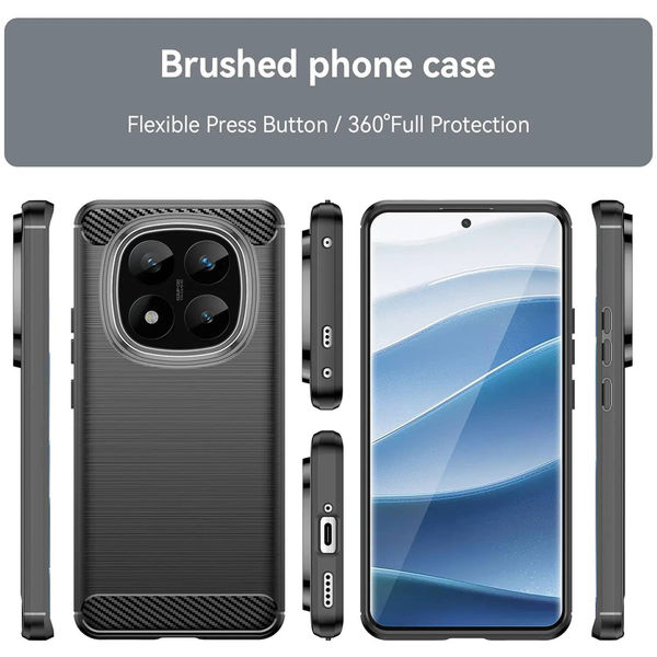 Techsuit - Carbon Silicone - Xiaomi Redmi Note 14 Pro+ 5G - Blue