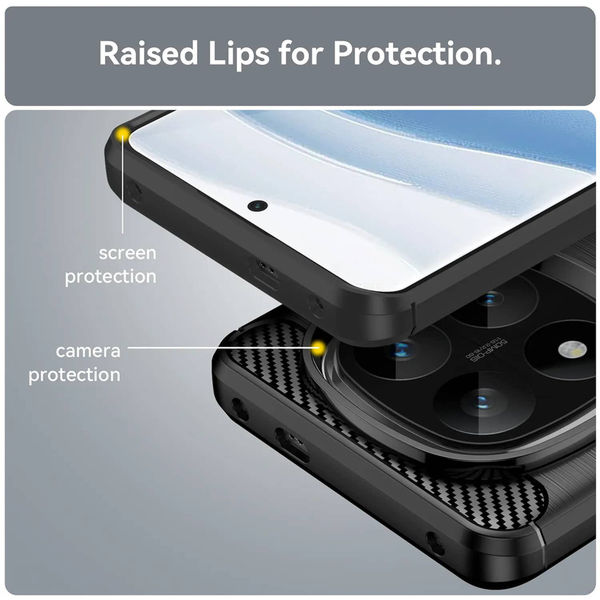 Techsuit - Carbon Silicone - Xiaomi Redmi Note 14 Pro+ 5G - Blue