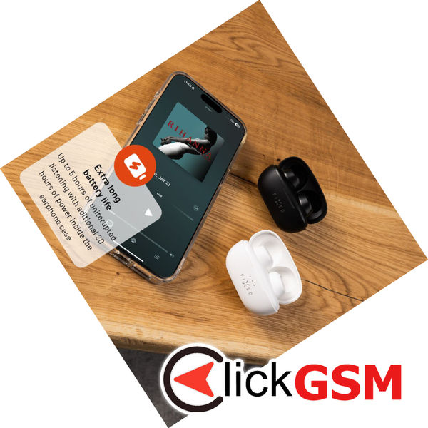 Fixed - Wireless Earbuds (FIXBDS-BK) - True Wireless, Bluetooth V5.3, Touch Control - Black