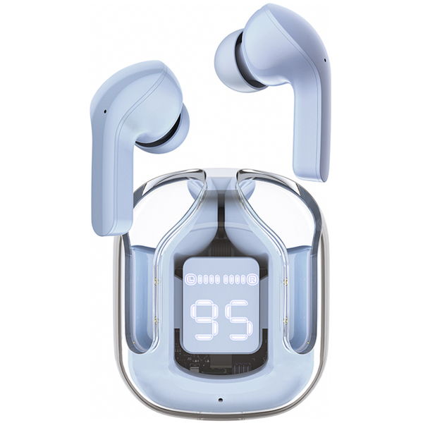 Acefast - Wireless Earbuds (T6) - USB-C, IPX4, Bluetooth 5.3, ENC, Fast Charging, LED Digital Display, 500mAh - Ice Blue