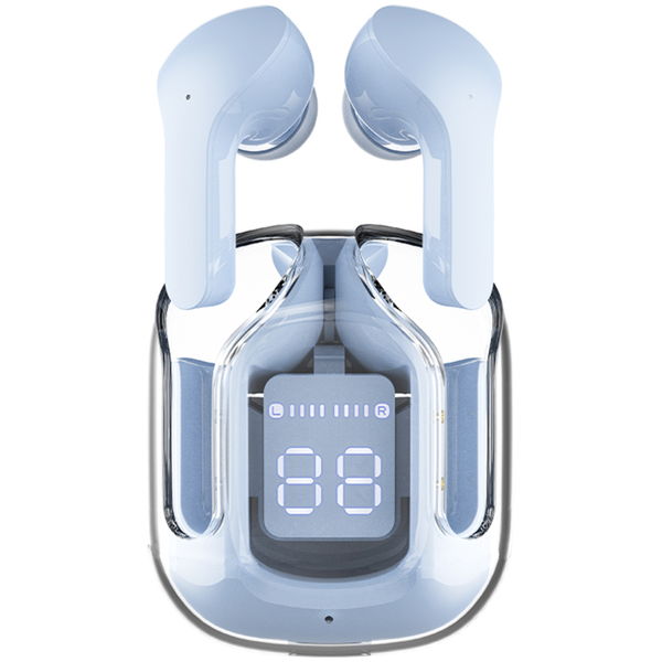 Acefast - Wireless Earbuds (T6) - USB-C, IPX4, Bluetooth 5.3, ENC, Fast Charging, LED Digital Display, 500mAh - Ice Blue