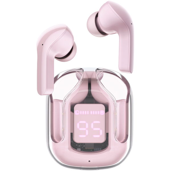 Acefast - Wireless Earbuds (T6) - USB-C, IPX4, Bluetooth 5.3, ENC, Fast Charging, LED Digital Display, 500mAh - Pink Lotus