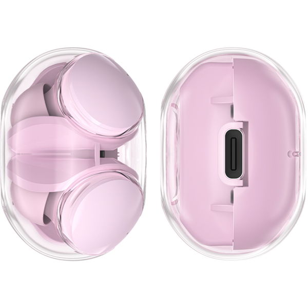 Acefast - Wireless Earbuds (T6) - USB-C, IPX4, Bluetooth 5.3, ENC, Fast Charging, LED Digital Display, 500mAh - Pink Lotus