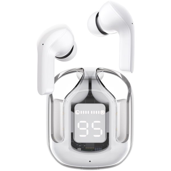 Acefast - Wireless Earbuds (T6) - USB-C, IPX4, Bluetooth 5.3, ENC, Fast Charging, LED Digital Display, 500mAh - Modern Grey