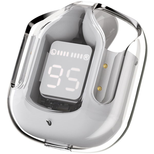 Acefast - Wireless Earbuds (T6) - USB-C, IPX4, Bluetooth 5.3, ENC, Fast Charging, LED Digital Display, 500mAh - Modern Grey