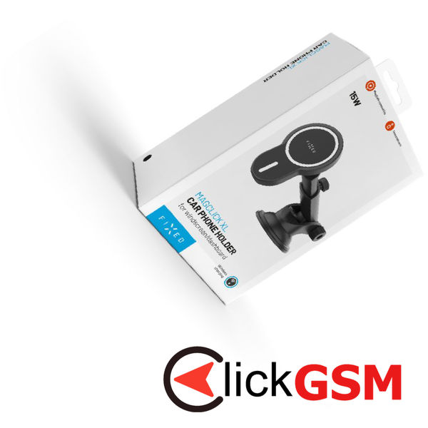 Fixed - Car Holder with Wireless Charging MagClick XL (FIXMCLI-XL-BK) - for Dashboard and Windshield, 15W - Black