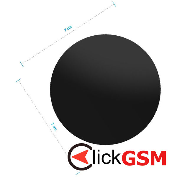 Fixed - Adhesive Pad (FIXDSC-BK) - for Dashboard, Round Shape, Flexible Silicone - Black