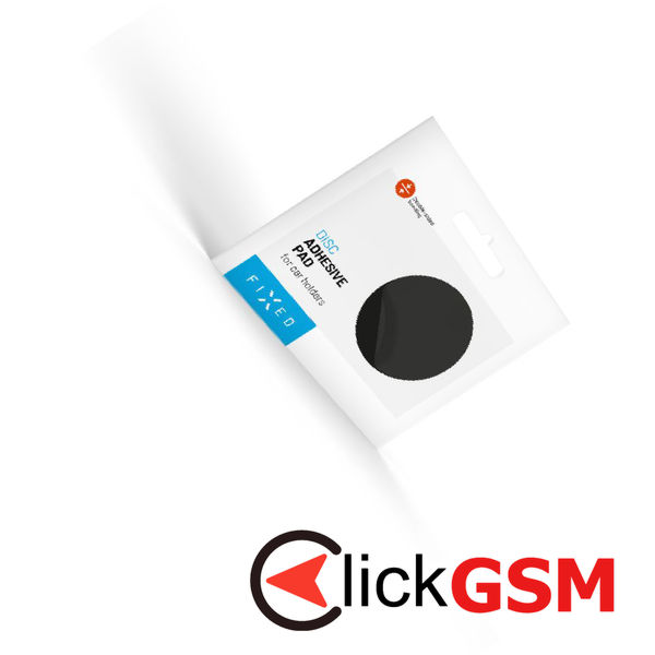 Fixed - Adhesive Pad (FIXDSC-BK) - for Dashboard, Round Shape, Flexible Silicone - Black