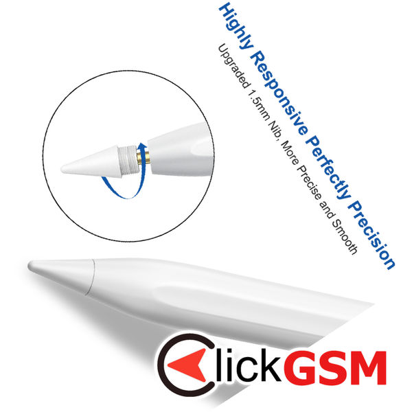 Lito - Stylus Pen (P1) - Palm Rejection, Magnetic Adsorption, 140mAh, for iPad - White