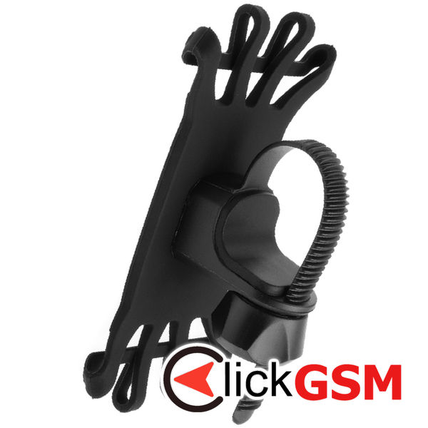 Fixed - Bike Holder (FIXBI-BK) - for Bike or Motorcycle, Flexible Silicone, 360° Rotation - Black