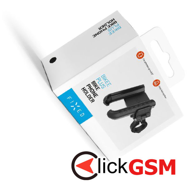 Fixed - Bike Holder (FIXBIP-BK) - Flexible Silicone, 360° Rotation - Black