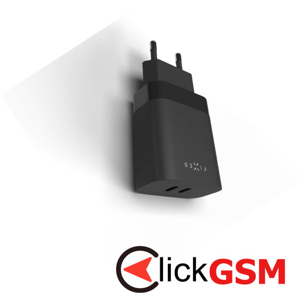 Fixed - Wall Charger (FIXC35-2C-BK) - 2x Type-C, Power Delivery 3.0, 35W - Black