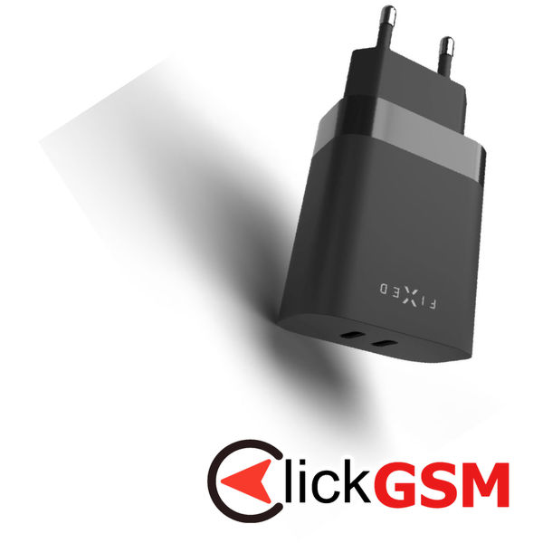 Fixed - Wall Charger (FIXC35-2C-BK) - 2x Type-C, Power Delivery 3.0, 35W - Black