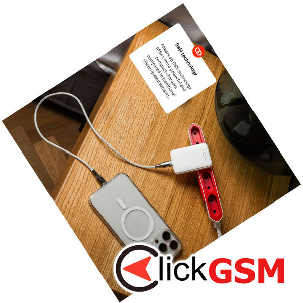 Fixed - Wall Charger (FIXCG30S-C-WH) - Slim Design, Type-C, GaN, Power Delivery 3.0, 30W - White