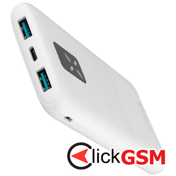 Fixed - Power Bank Zen 10 (FIXZEN-10-WH) - 2x USB, Type-C, 20W, 10000mAh, with LCD Display - White