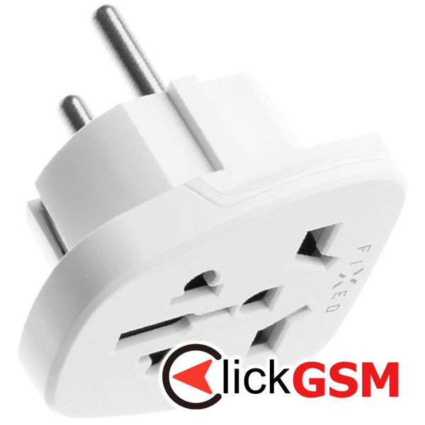 Fixed - Travel Adapter (FIXCT-EU) - EU, 10A / 2500W, PC - White