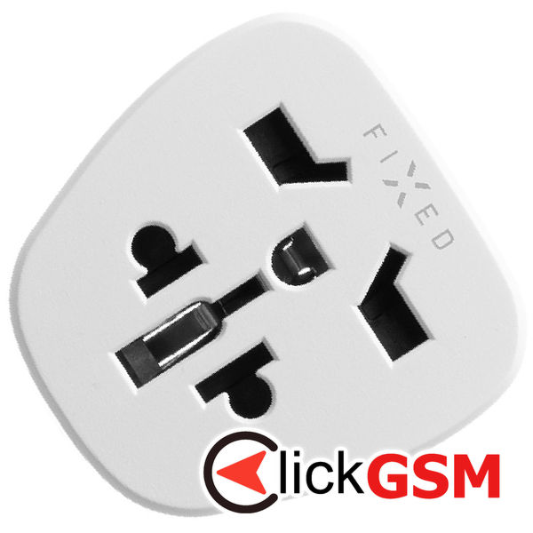 Fixed - Travel Adapter (FIXCT-EU) - EU, 10A / 2500W, PC - White