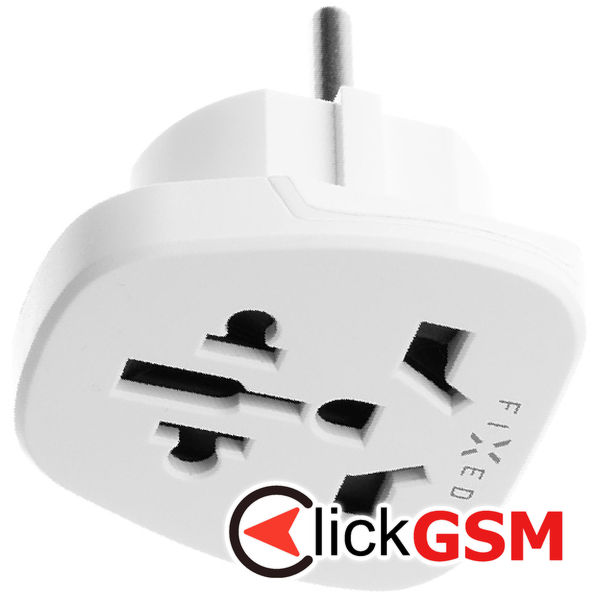 Fixed - Travel Adapter (FIXCT-EU) - EU, 10A / 2500W, PC - White