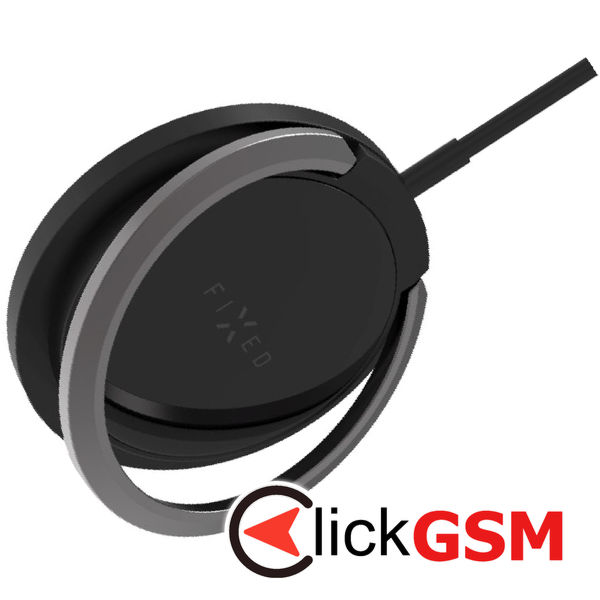 Fixed - Magnetic Wireless Charger (FIXMPAD2-BK) - with Ring Holder, Universal, MagSafe, 15W, USB-C Cable, 1.2m - Black