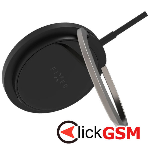 Fixed - Magnetic Wireless Charger (FIXMPAD2-BK) - with Ring Holder, Universal, MagSafe, 15W, USB-C Cable, 1.2m - Black