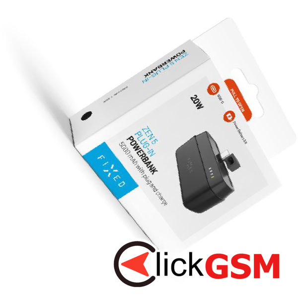 Fixed - Power Bank (FIXZEN-5PL-BK) - Type-C, Compact Design, PD20W, 5000mAh - Black