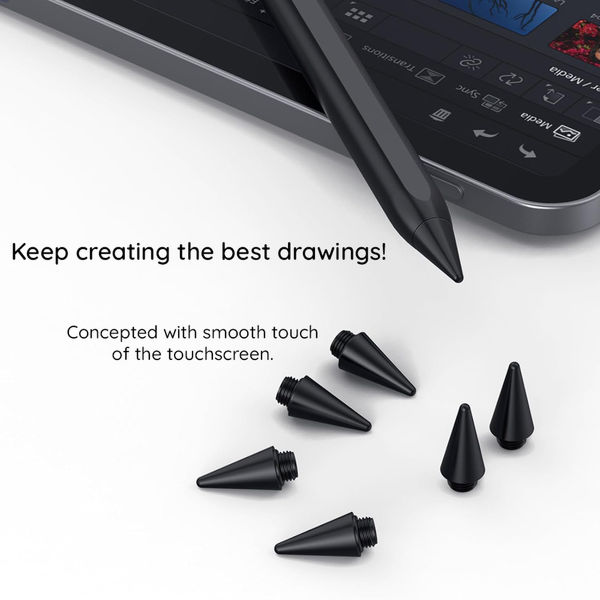 Fixed - (2 pack) Stylus Replacement Tips (FIXPART-T-GRA) - Compatible with Fixed Graphite Pen - Black