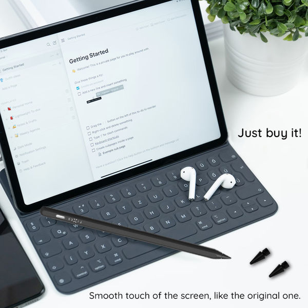 Fixed - (2 pack) Stylus Replacement Tips (FIXPART-T-GRA2) - Compatible with Graphite Pro - Black