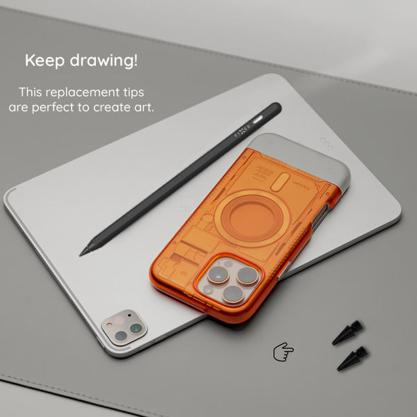 Fixed - (2 pack) Stylus Replacement Tips (FIXPART-T-GRA2) - Compatible with Graphite Pro - Black