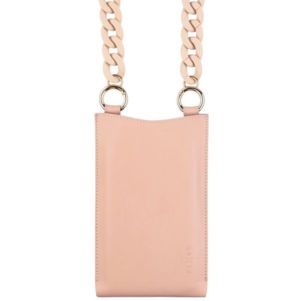 Fixed - Universal Shoulder Bag Venezia Leather (FIXVEN-PPI) - for Mobile Phones 7 - Pink