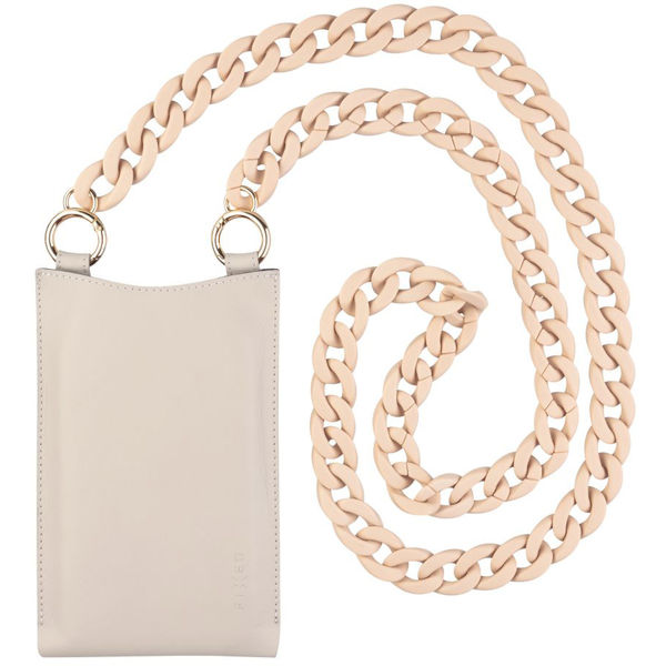 Fixed - Universal Shoulder Bag Venezia Leather (FIXVEN-CR) - for Mobile Phones 7 - Cream