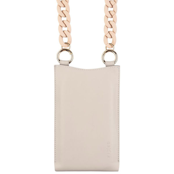 Fixed - Universal Shoulder Bag Venezia Leather (FIXVEN-CR) - for Mobile Phones 7 - Cream