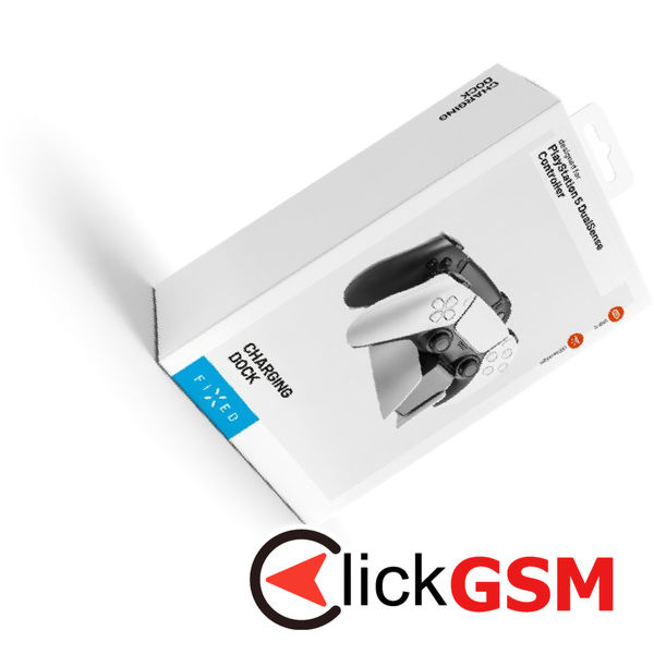 Fixed - Charging Station (FIXPS5-DCC-BW) - for PS5 DualSense Controllers, 2x Docks, Fast Charge, LED, USB-C Port - Black