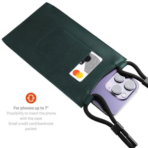 Fixed - Universal Shoulder Bag Verona (FIXVER-DRGRE) - for Mobile Phones 7 - Dark Green