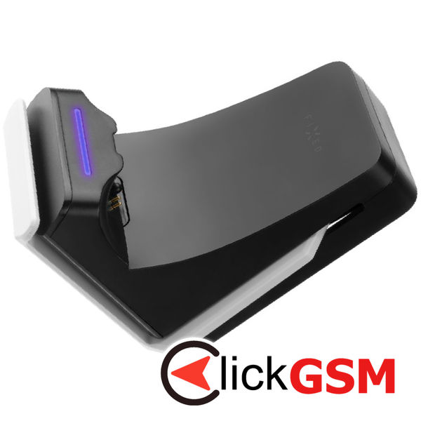 Fixed - Wall Stand (FIXPS5-HCD-BW) - for PS5 Controller and Headphones, with Charging Dock, LED, Triple Protection - Black