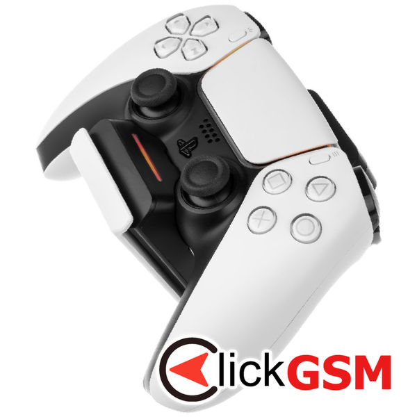 Fixed - Wall Stand (FIXPS5-HCD-BW) - for PS5 Controller and Headphones, with Charging Dock, LED, Triple Protection - Black