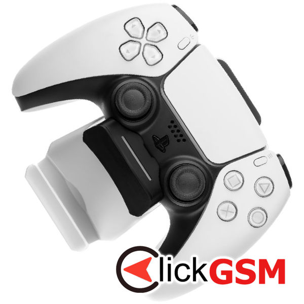 Fixed - Wall Stand (FIXPS5-HCD-BW) - for PS5 Controller and Headphones, with Charging Dock, LED, Triple Protection - Black