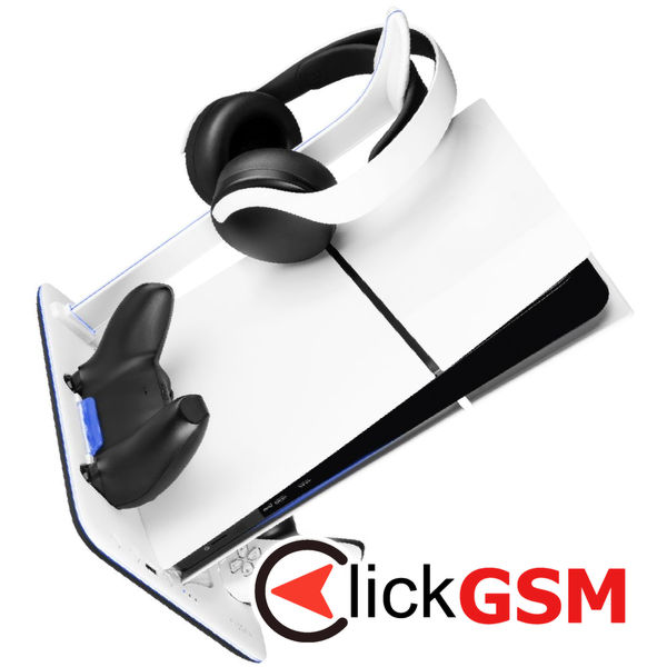 Fixed - Multifunctional Station (FIXPS5S-MCS-BW) - for PS5 Slim, 2x Charging Docks, 3 Cooling Levels, Games Organizer - White