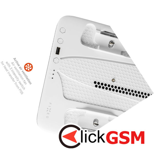 Fixed - Multifunctional Station (FIXPS5S-MCS-BW) - for PS5 Slim, 2x Charging Docks, 3 Cooling Levels, Games Organizer - White