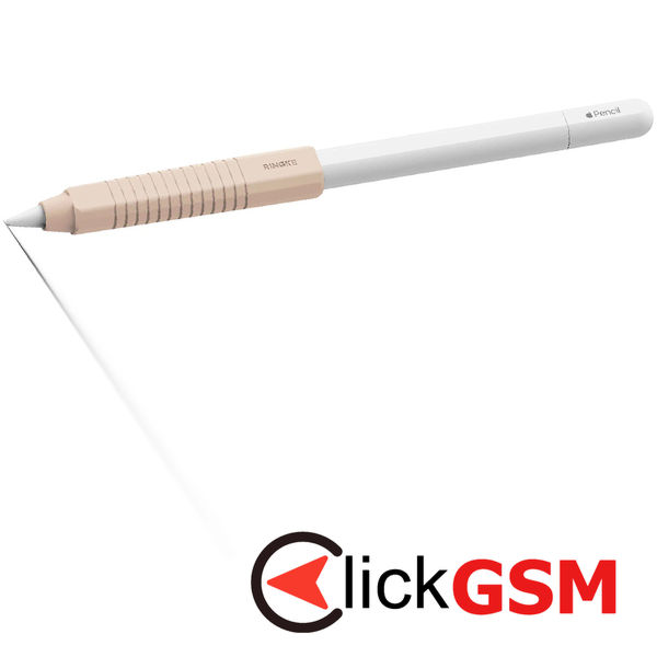 Ringke - Silicone Drafting Grip Holder - for Apple Pencil, Easy to Attach, Durable Elasticity - Pink Sand