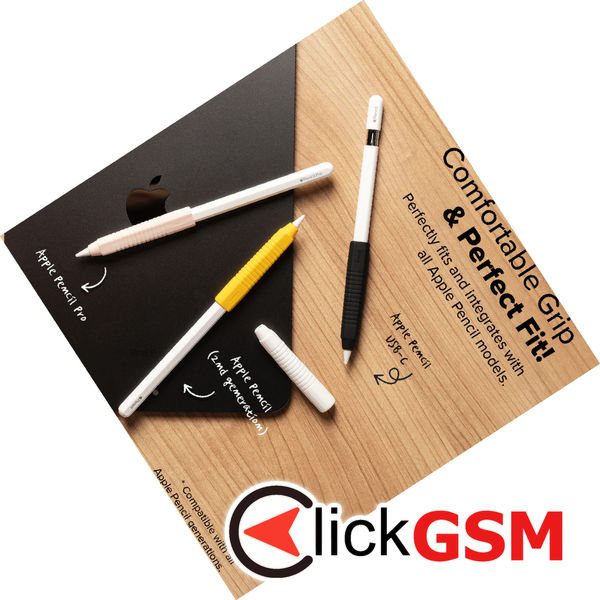 Ringke - Silicone Drafting Grip Holder - for Apple Pencil, Easy to Attach, Durable Elasticity - Yellow