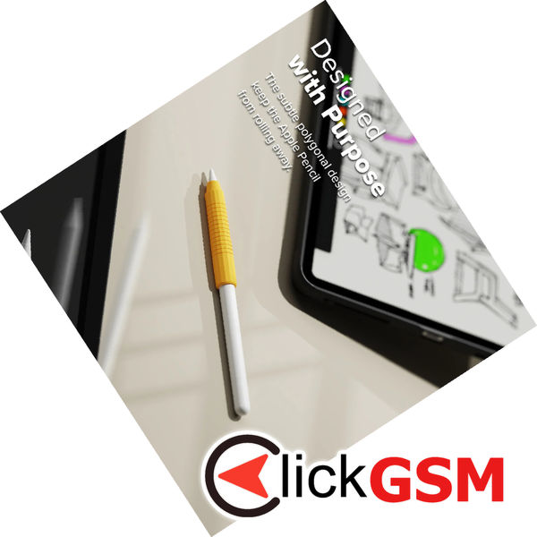 Ringke - Silicone Drafting Grip Holder - for Apple Pencil, Easy to Attach, Durable Elasticity - Yellow